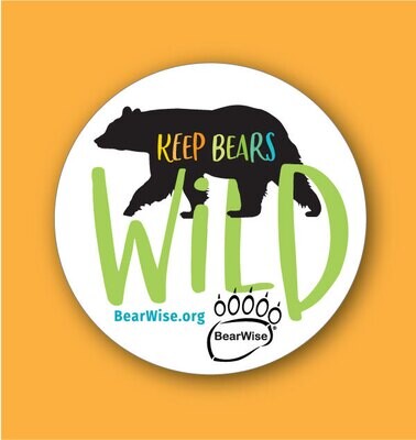 Keep Bears Wild round sticker by BearWise