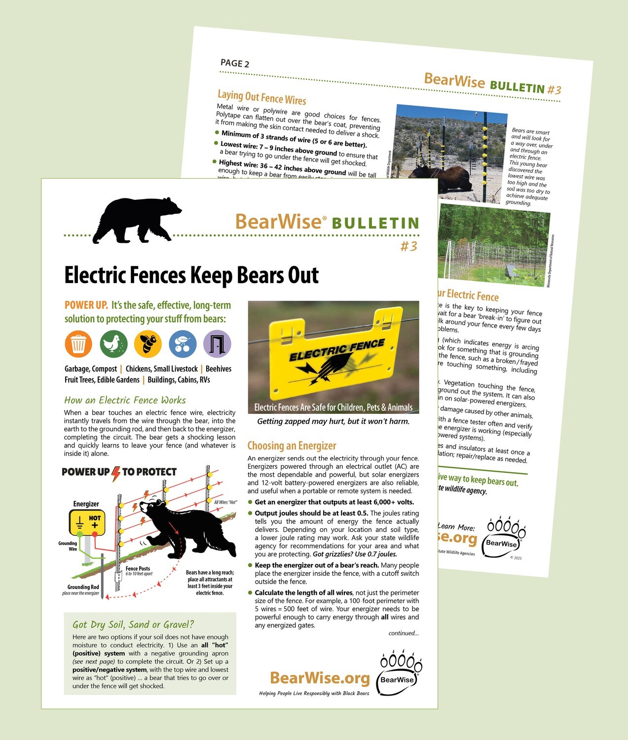 Electric Fences Keep Bears Out (BearWise Bulletin #3)