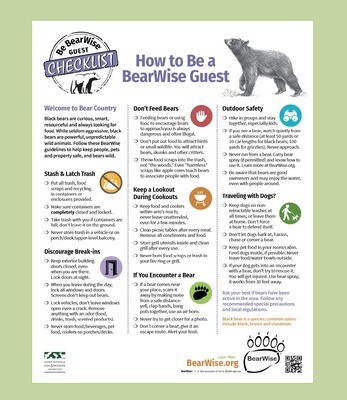 Checklist: How to Be a BearWise Guest
