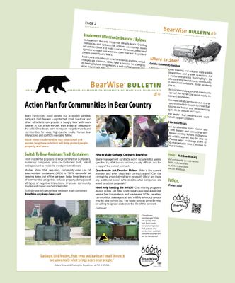 Action Plan for Communities in Bear Country (BearWise Bulletin #4)