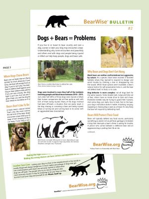 Dogs + Bears = Problems (BearWise Bulletin #2)