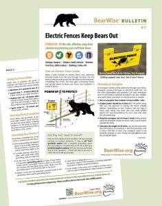 BearWise Bulletin 3: Electric Fences Keep Bears Out