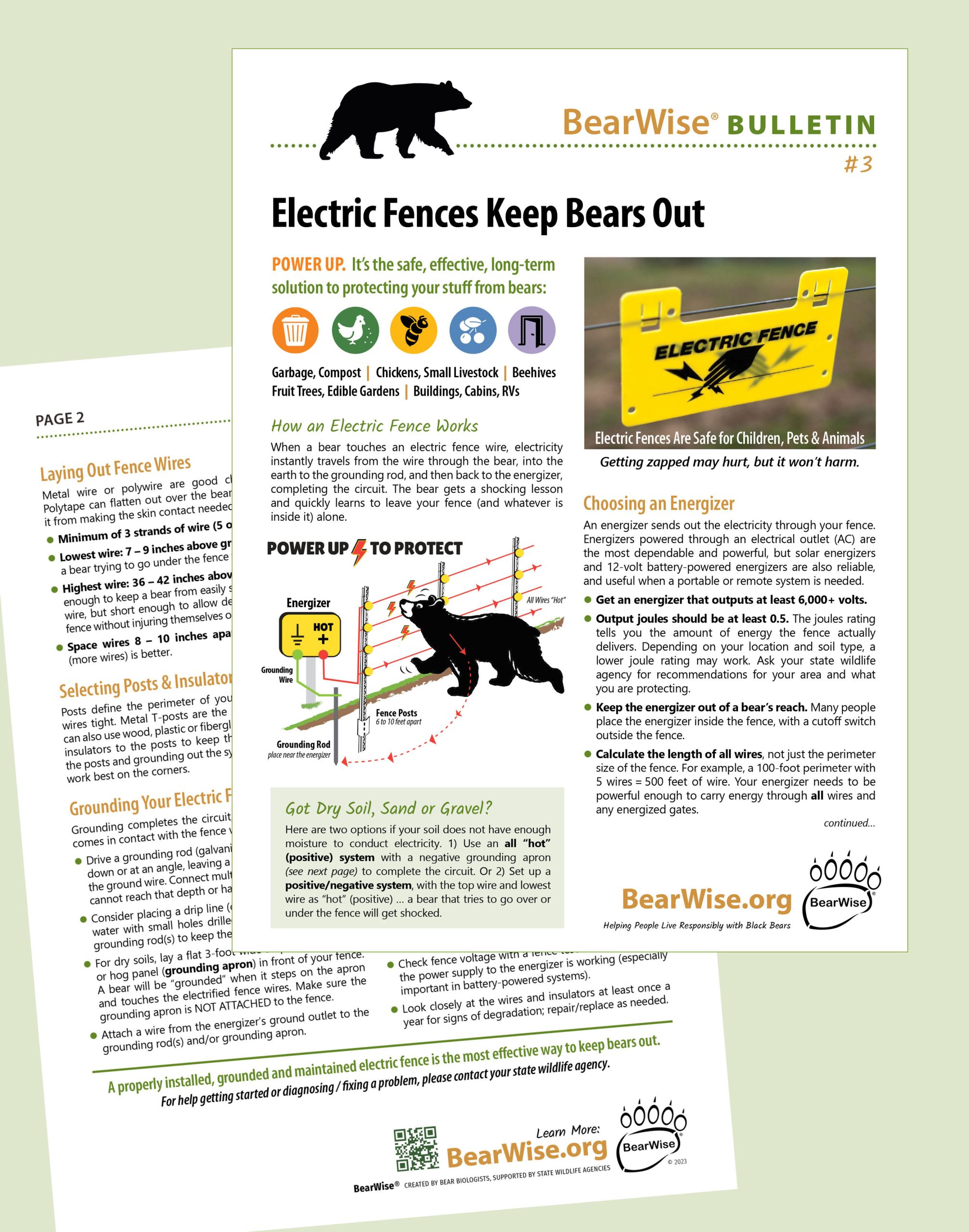 BearWise Bulletin 3: Electric Fences Keep Bears Out