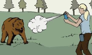 bear spray illustration