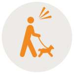 dog hiking icon